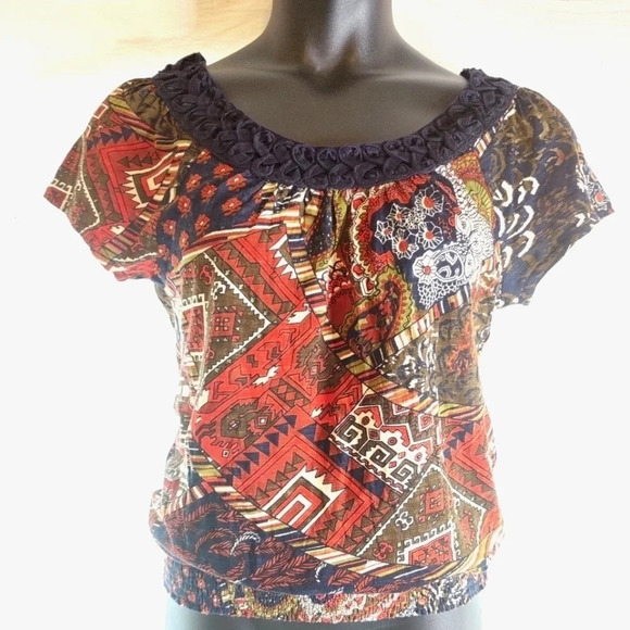 Lucky Brand Tops - Lucky Brand Boho Fancy Tee NWT 😍